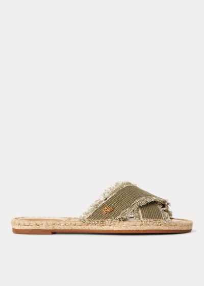 Sandalias Ralph Lauren Mujer Verde Oliva - Marni Canvas - GLQDM1798